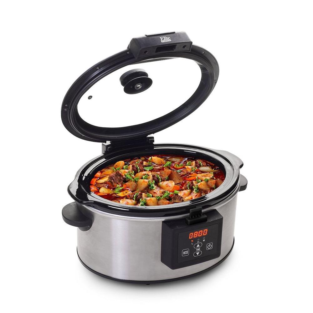 Elite 6 Qt. Programmable Slow Cooker by Elite