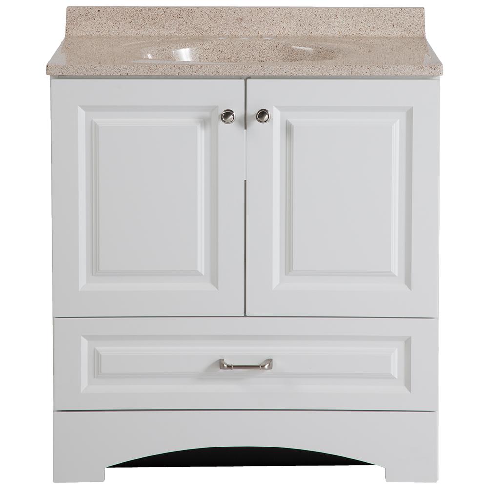 Custom Bathroom Vanity Tops Home Depot glacier bay modular 30.5 in. w bath vanity in white with solid Custom Bathroom Vanity Tops Home Depot glacier bay modular 30.5 in. w bath vanity in white with solid