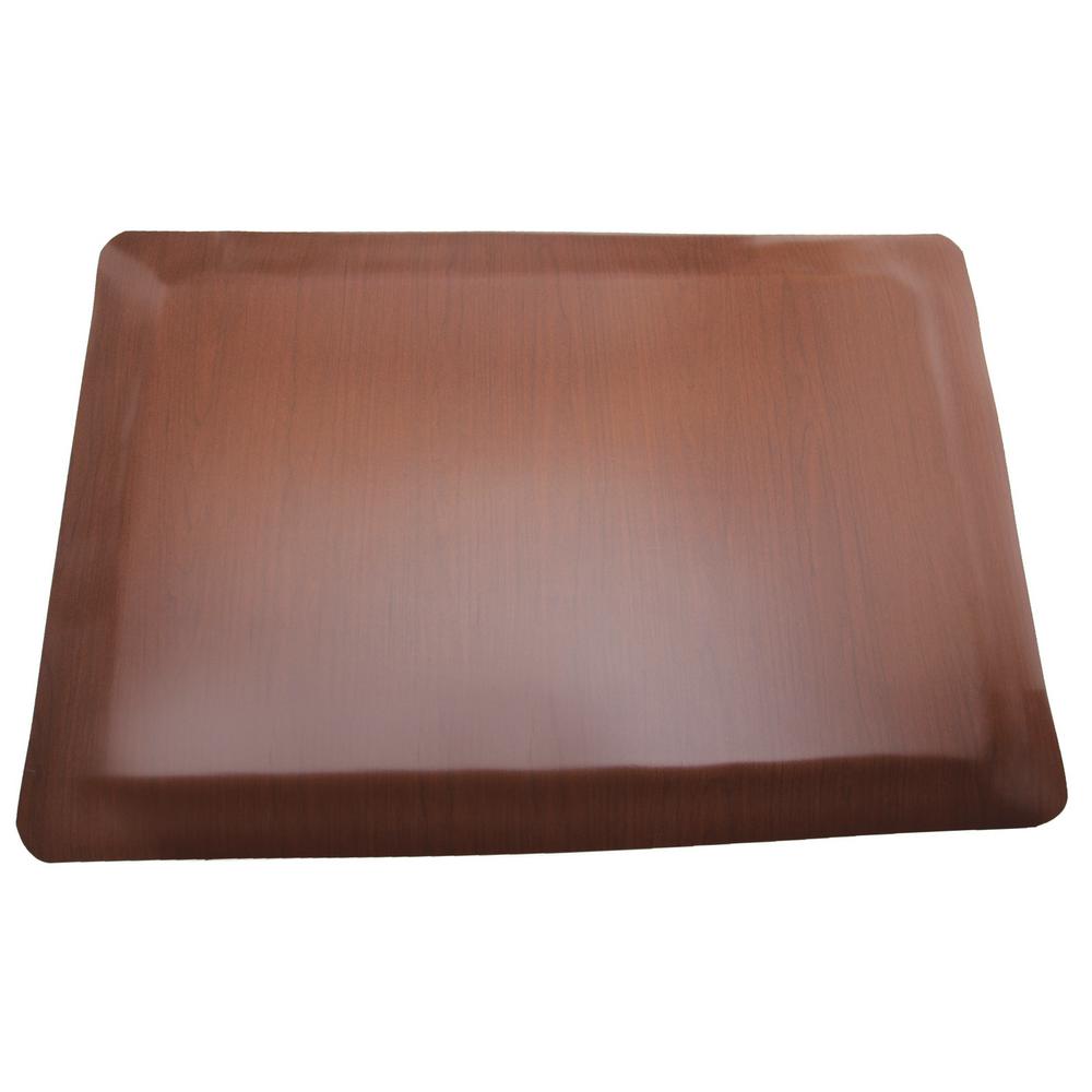 Rhino AntiFatigue Mats Soft Woods Walnut 36 in. x 60 in. Vinyl Indoor