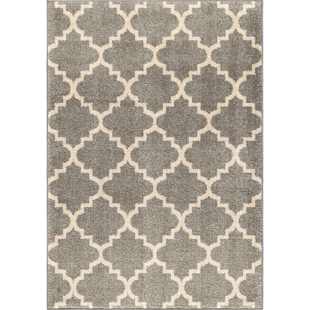 Orian Rugs Ginter Gray 8 Ft X 11 Geometric Trellis Indoor Area Rug