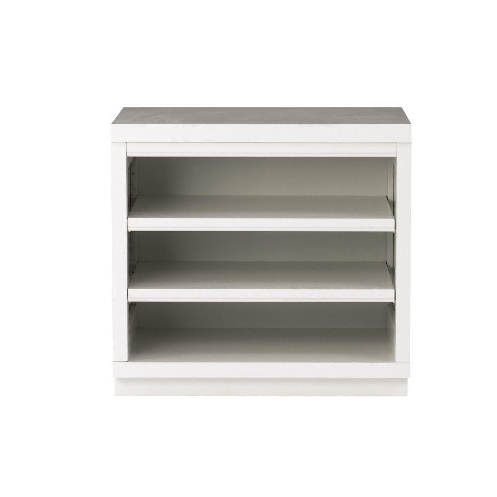 Yes 16 In 18 24 Freestanding Shelving Units The Mudroom 2 Shelf Wood Base Shelving Unit In Picket Fence