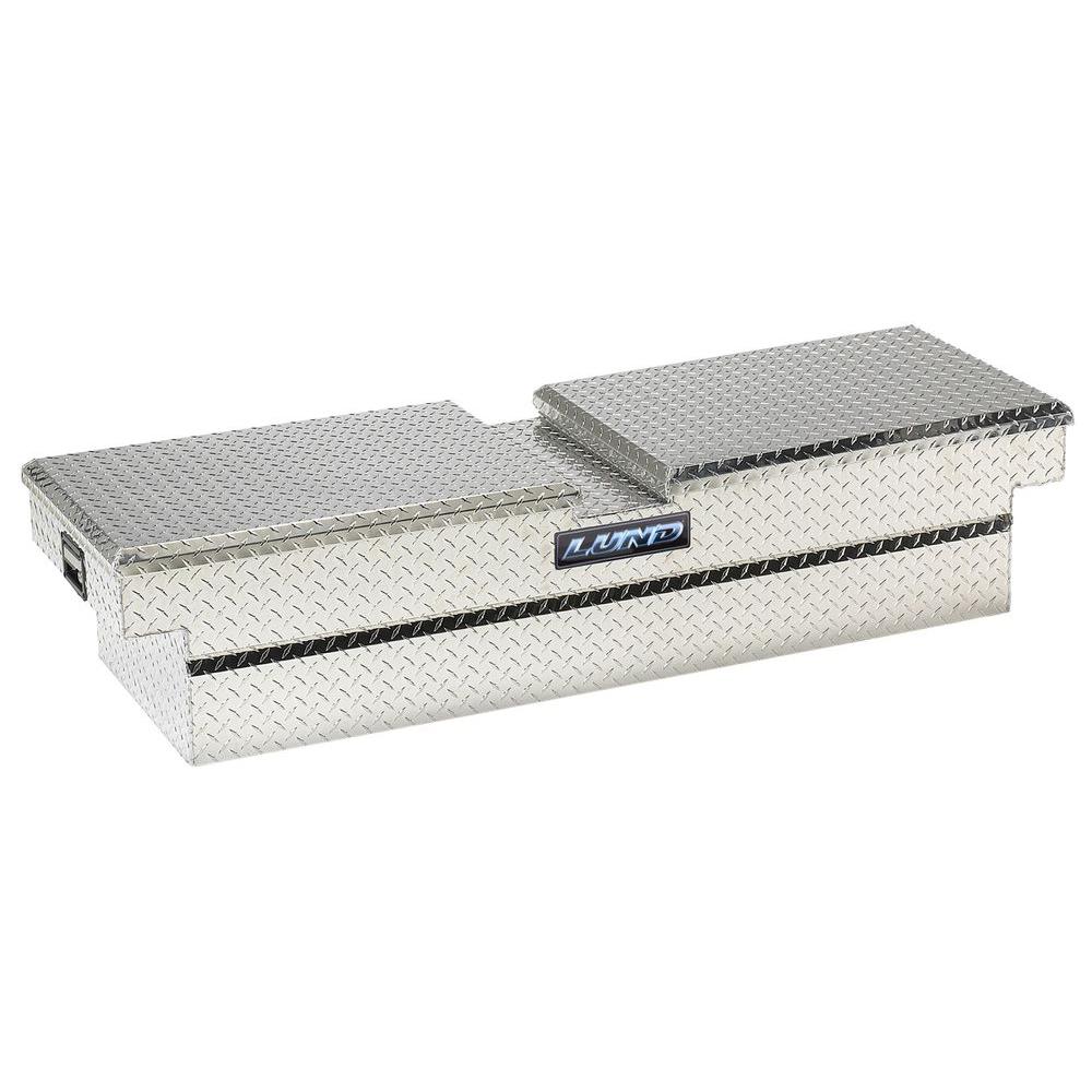 Lund 68 In Diamond Plate Aluminum Full Size Crossbed Truck Tool Box With Mounting Hardware And Keys Included Silver 9353db The Home Depot