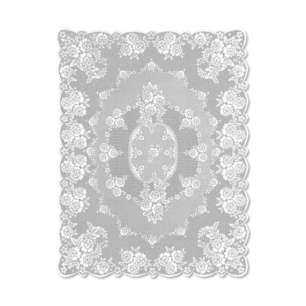 Heritage Lace Victorian Rose Rectangle White Polyester Tablecloth Vr Heritage Lace Victorian Rose Rectangle White Polyester Tablecloth Vr 6084w The Home Depot