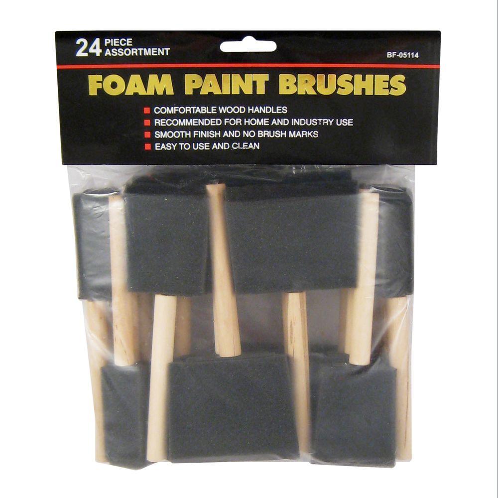 24-Piece Foam Brush Set-180795 - The Home Depot