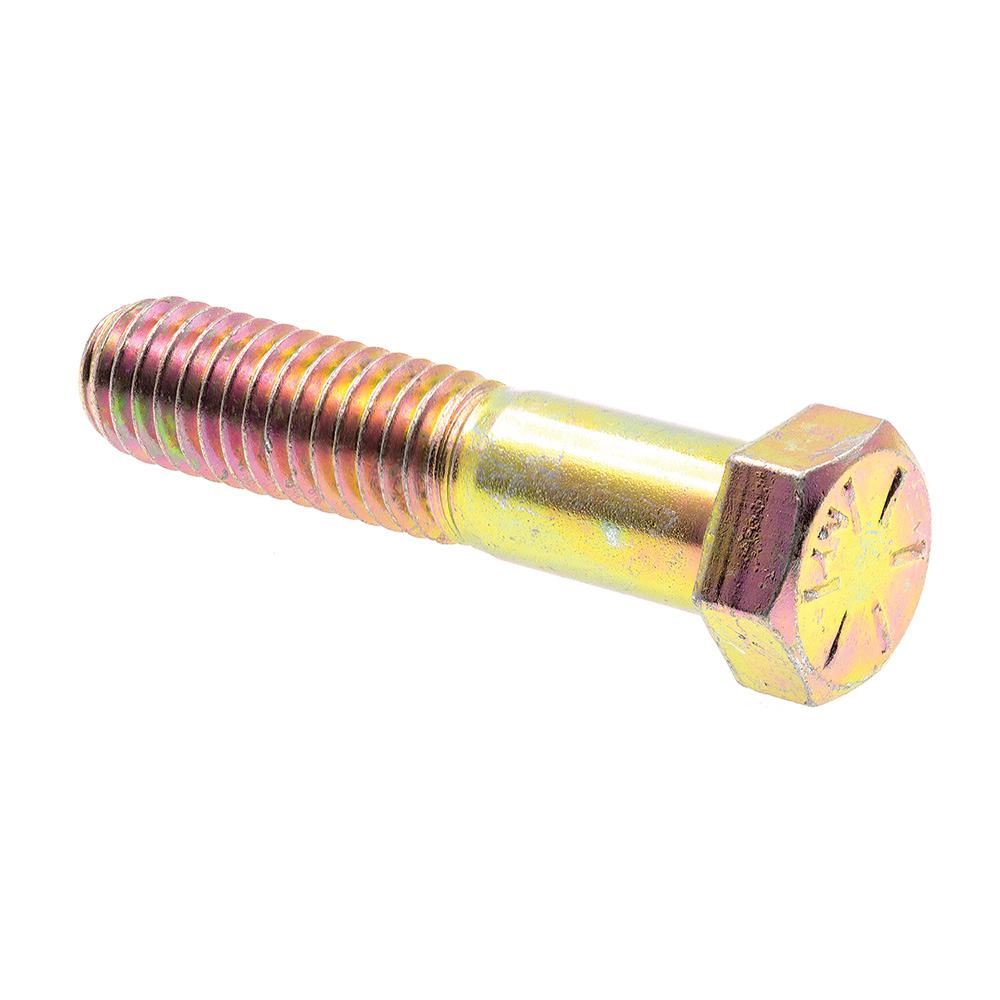 7//16/"-14 x 1-3//4/" PT Hex Cap Screw Grade 8 Hex Bolt Yellow Zinc Qty-25