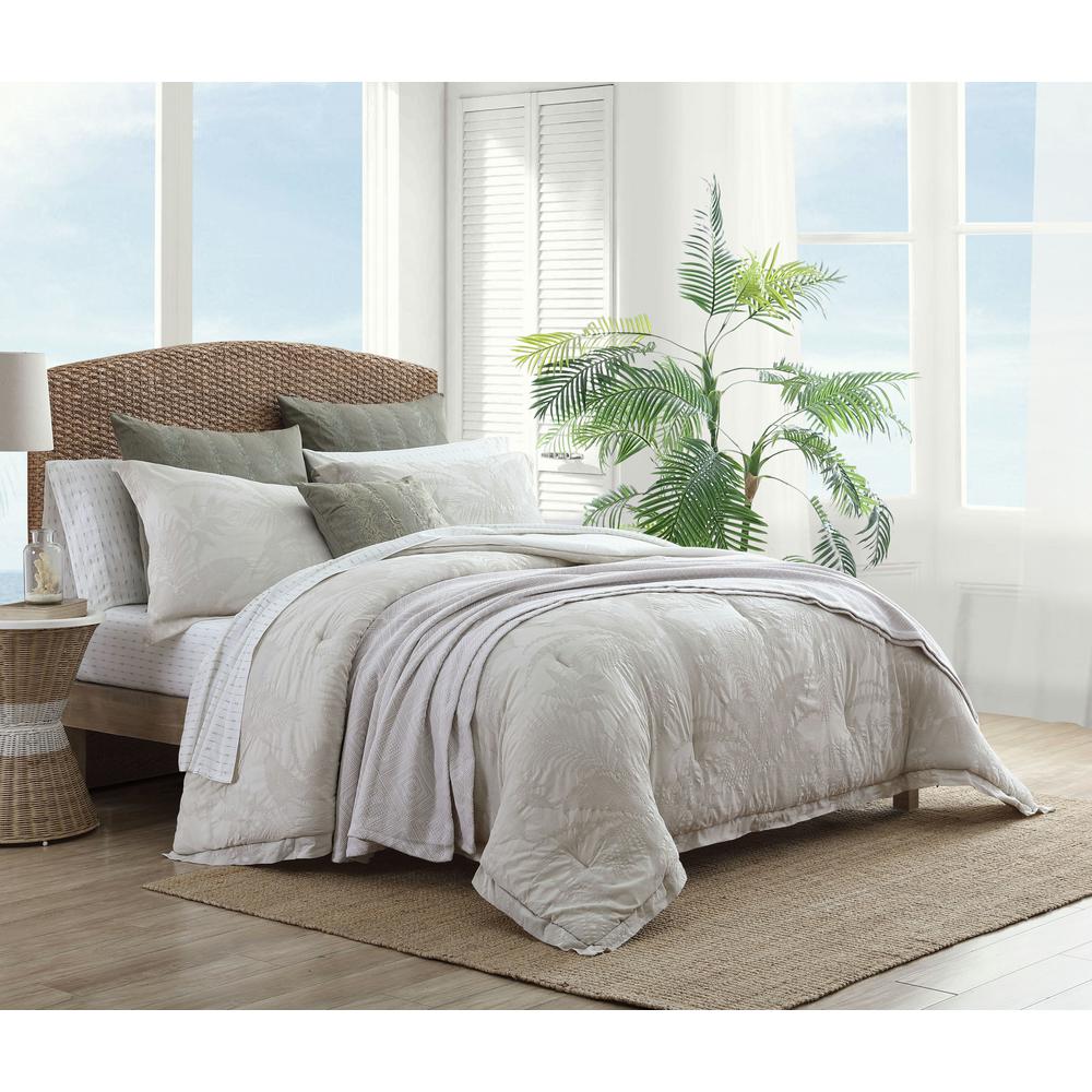 Tommy Bahama Abalone 3Piece Grey Cotton King Comforter/Sham Set