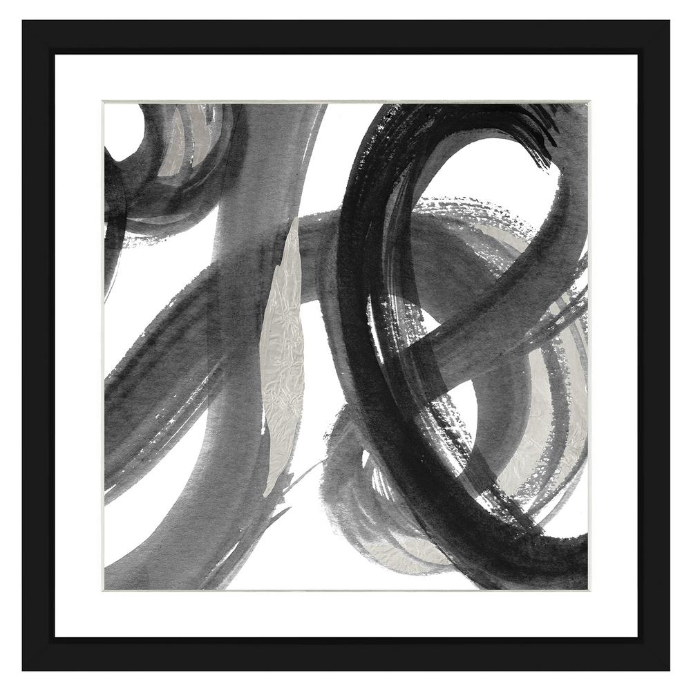 Vintage Print Gallery 22 In X 22 In Black And White Abstract I Framed Archival Paper Wall Art 5021 344 Bw426 29 2in Whi 22x22 The Home Depot