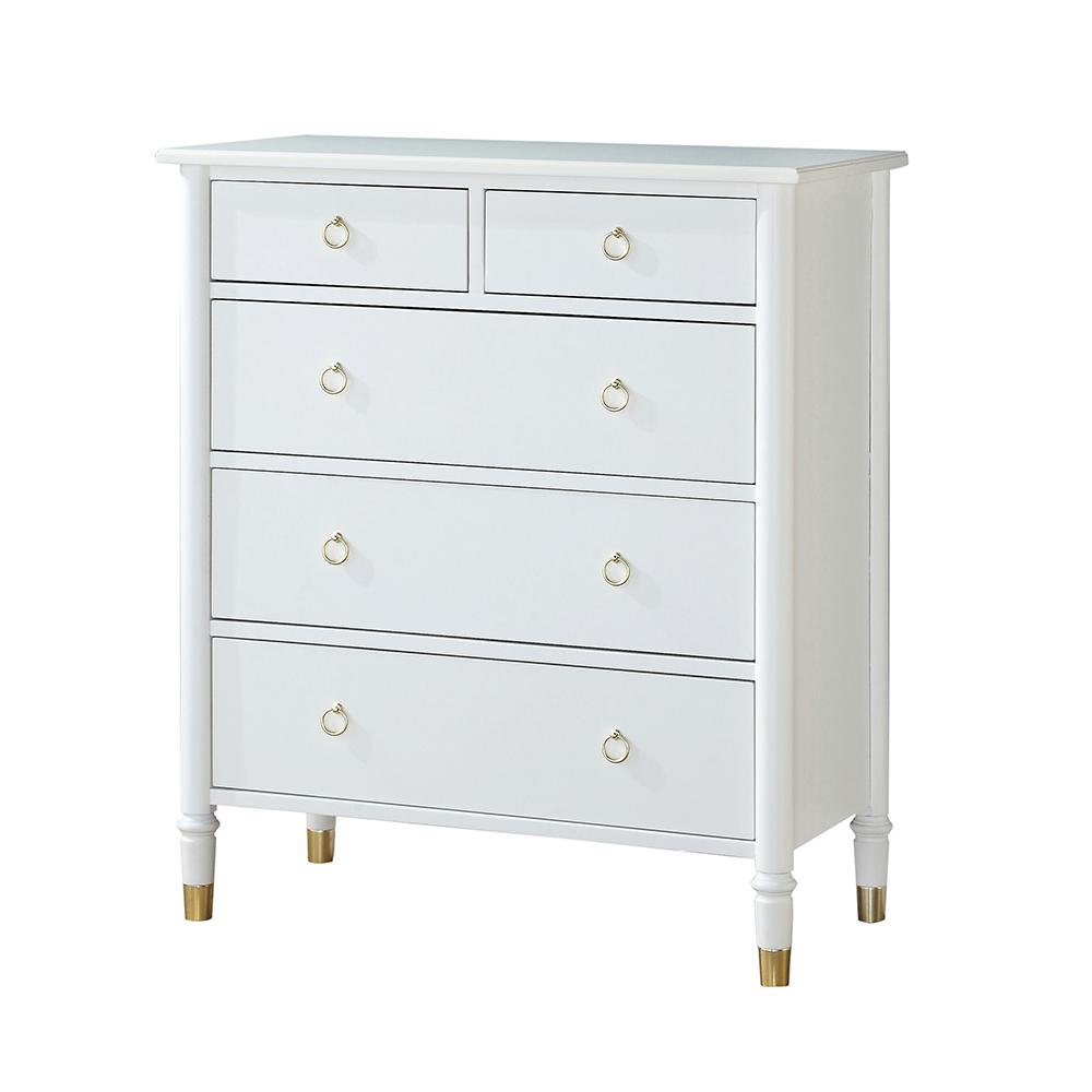 Jillian 5Drawer White Chest 8191250 The Home Depot