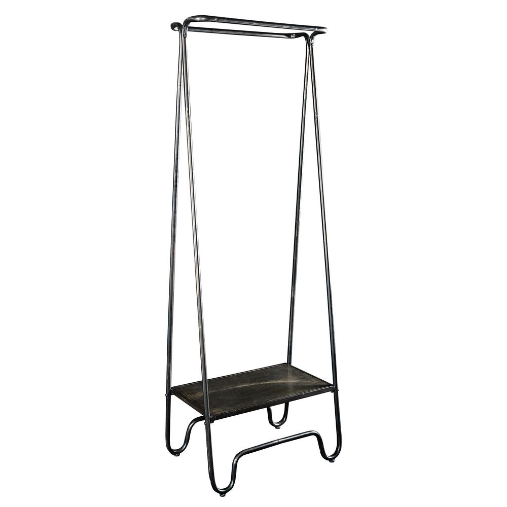 MegaHome Black 12Hook Coat Rack CR004 The Home Depot