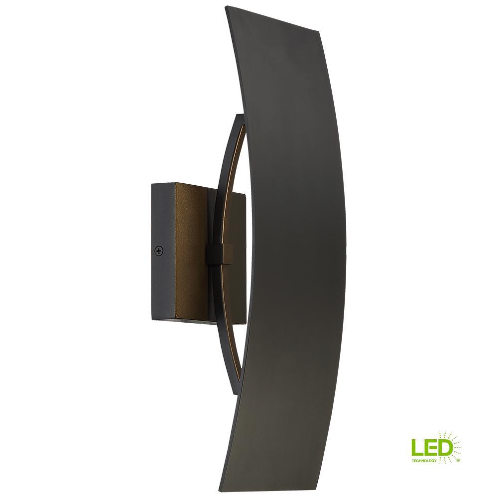 Modern Outdoor Wall Mounted Lighting The Home Gardi 1 Light Sand Black Outdoor Integrated Led Wall Mount Lantern Large With Etched Glass