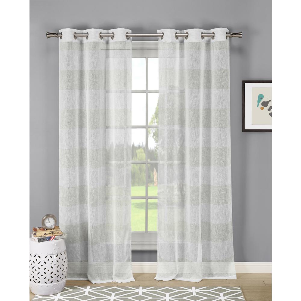 Dainty Home Lurex Stripe 84 In Linen Look With Lurex In Champagne