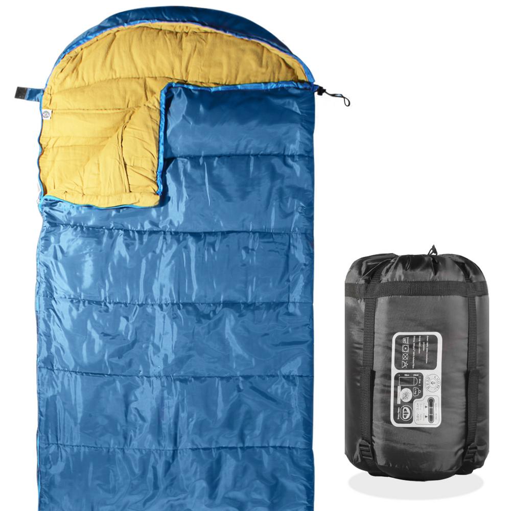 rectangular sleeping bag with hood