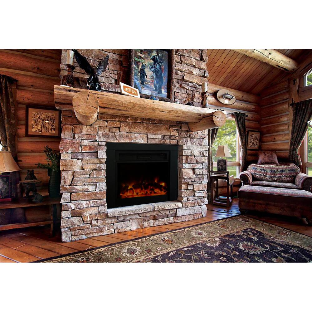Uplifter 36 In Recessed Electric Fireplace In Black Fp920 The