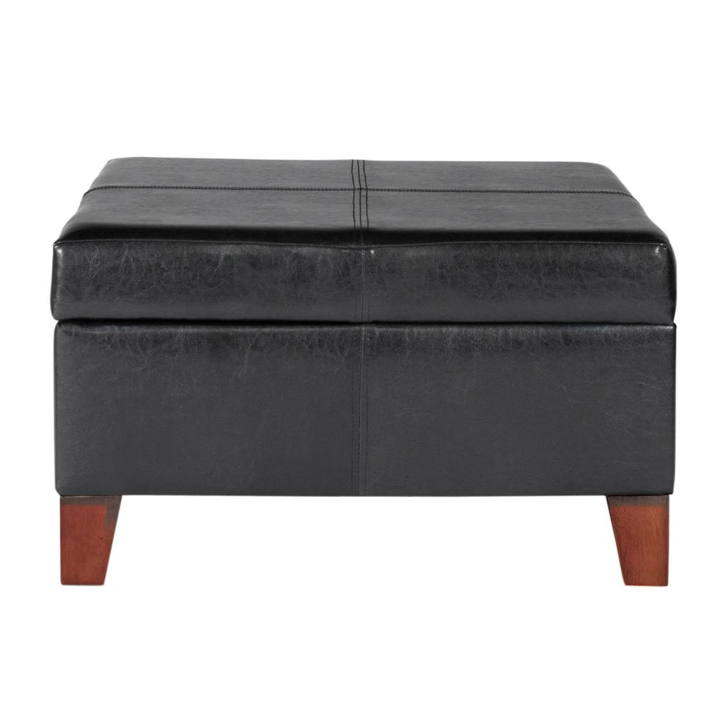 Homepop Large Black Faux Leather Storage Ottoman K2380 E169 The Home Depot - Homepop Large Faux Leather Round Storage Ottoman Homepop Large Black Faux Leather Storage Ottoman K2380 E169 The Home Depot - Homepop Large Faux Leather Round Storage Ottoman