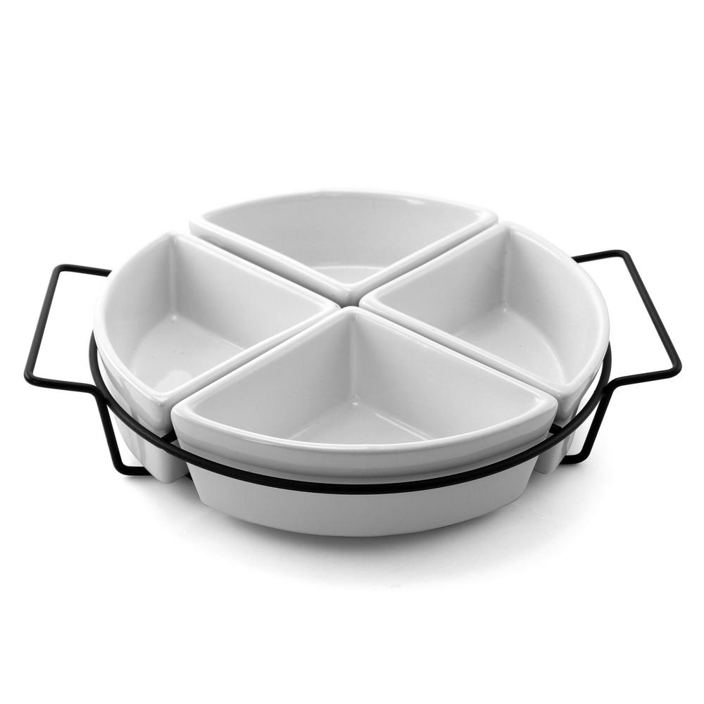 white ceramic tray with handles