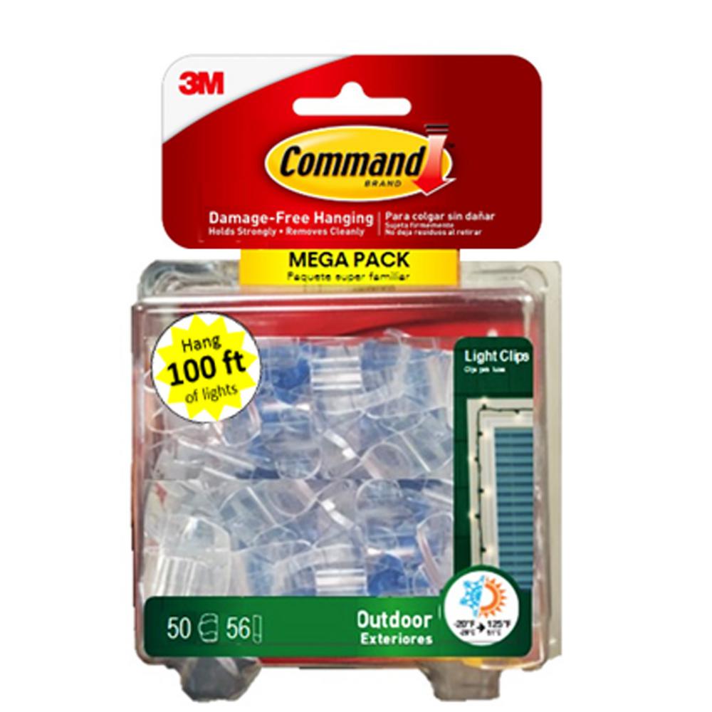 Command Clear Small Outdoor Light Clips 17017clr Aw The Home Depot