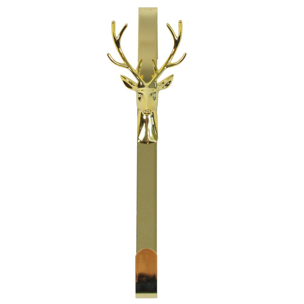 Northlight 5 In Deer Christmas Wreath Hanger In Shiny Gold