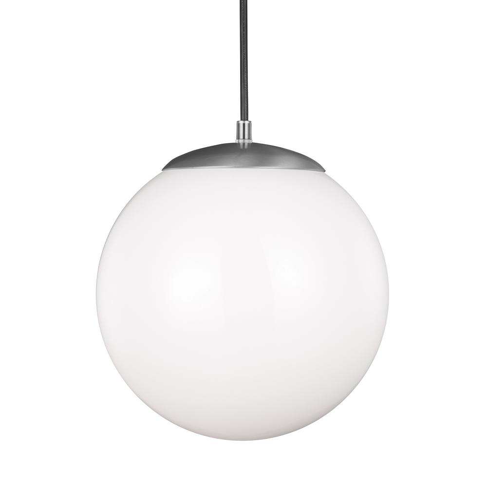 Sea Gull Lighting Hanging Globe 1-Light Satin Aluminum Pendant with LED Bulb by Sea Gull Lighting