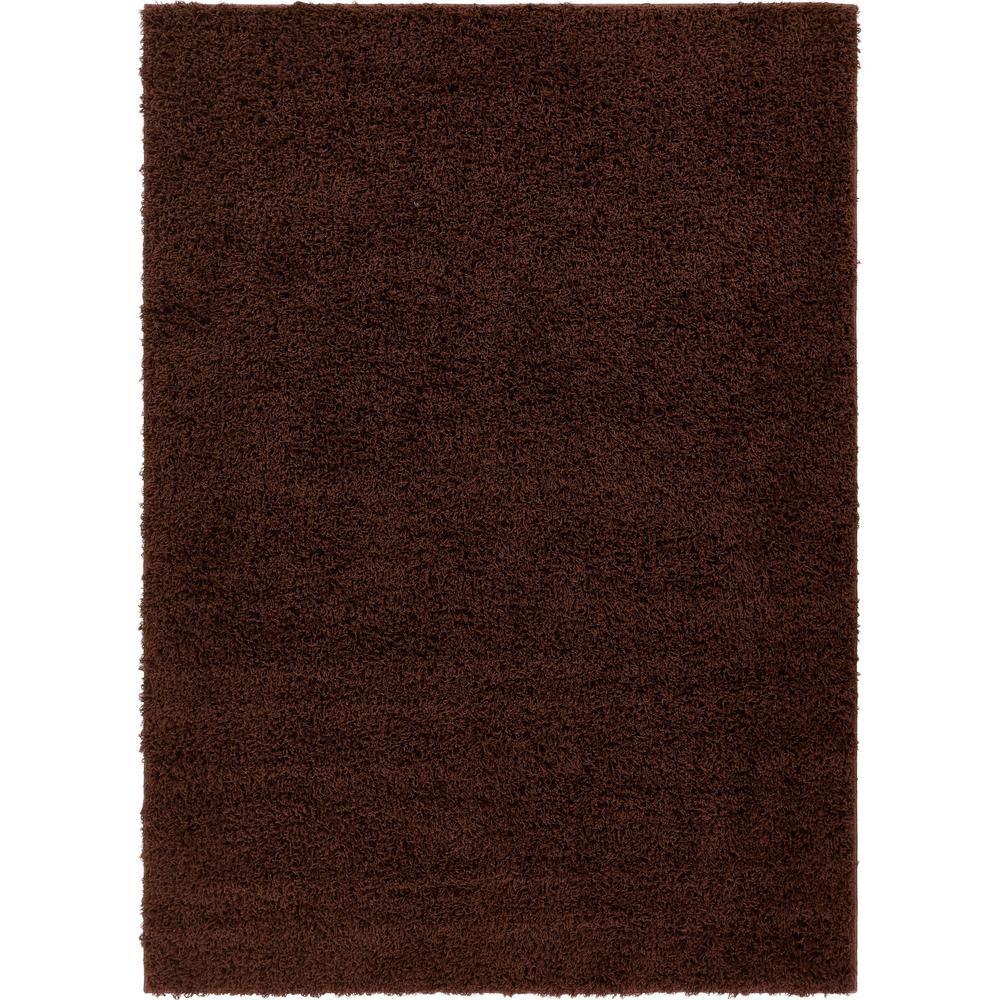 Well Woven Tacoma Enchanting Modern Solid Brown 5 Ft X 7 Area Rug
