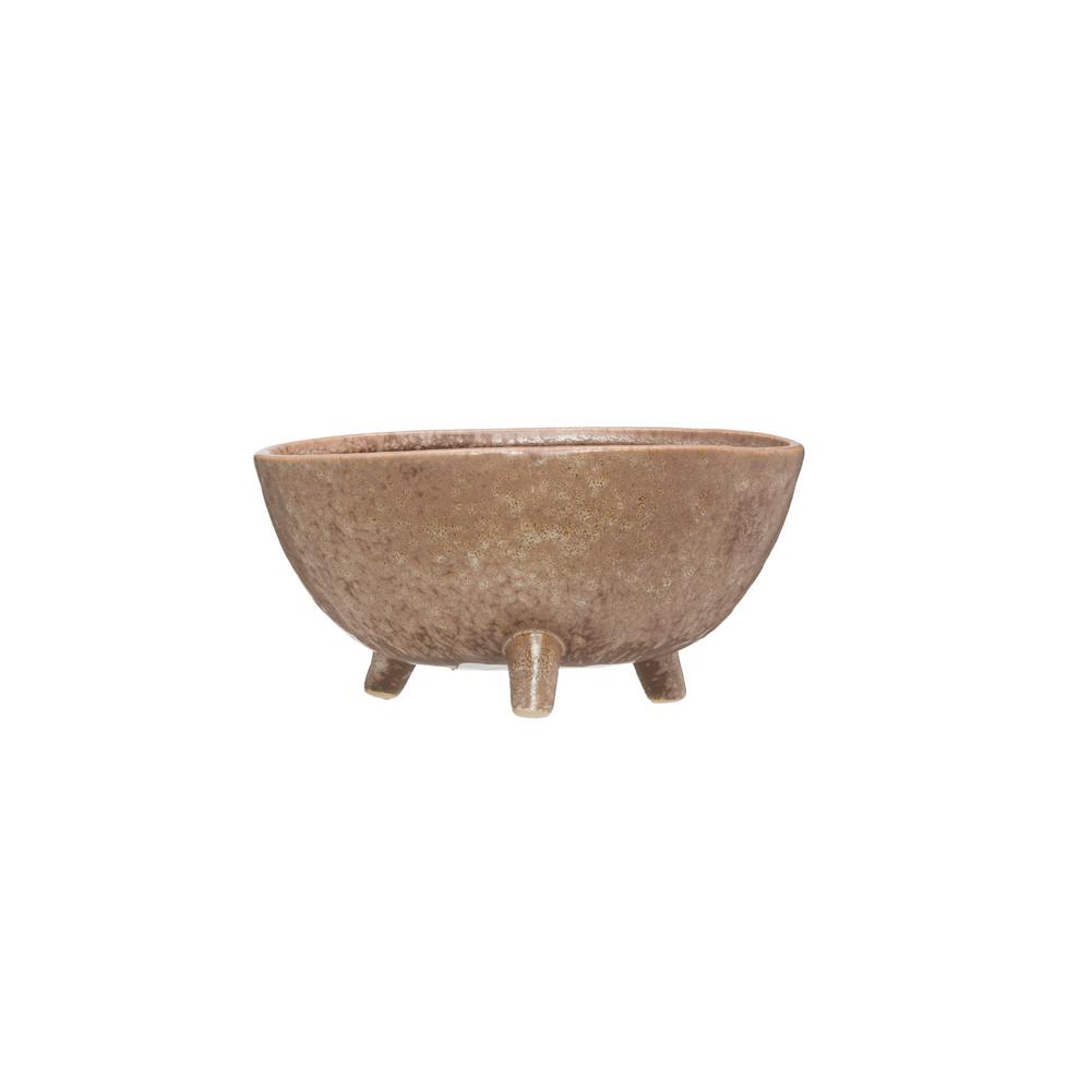 UPC 191009261001 product image for 3R Studios 4.25 in. H Brown Ceramic Footed Planter | upcitemdb.com