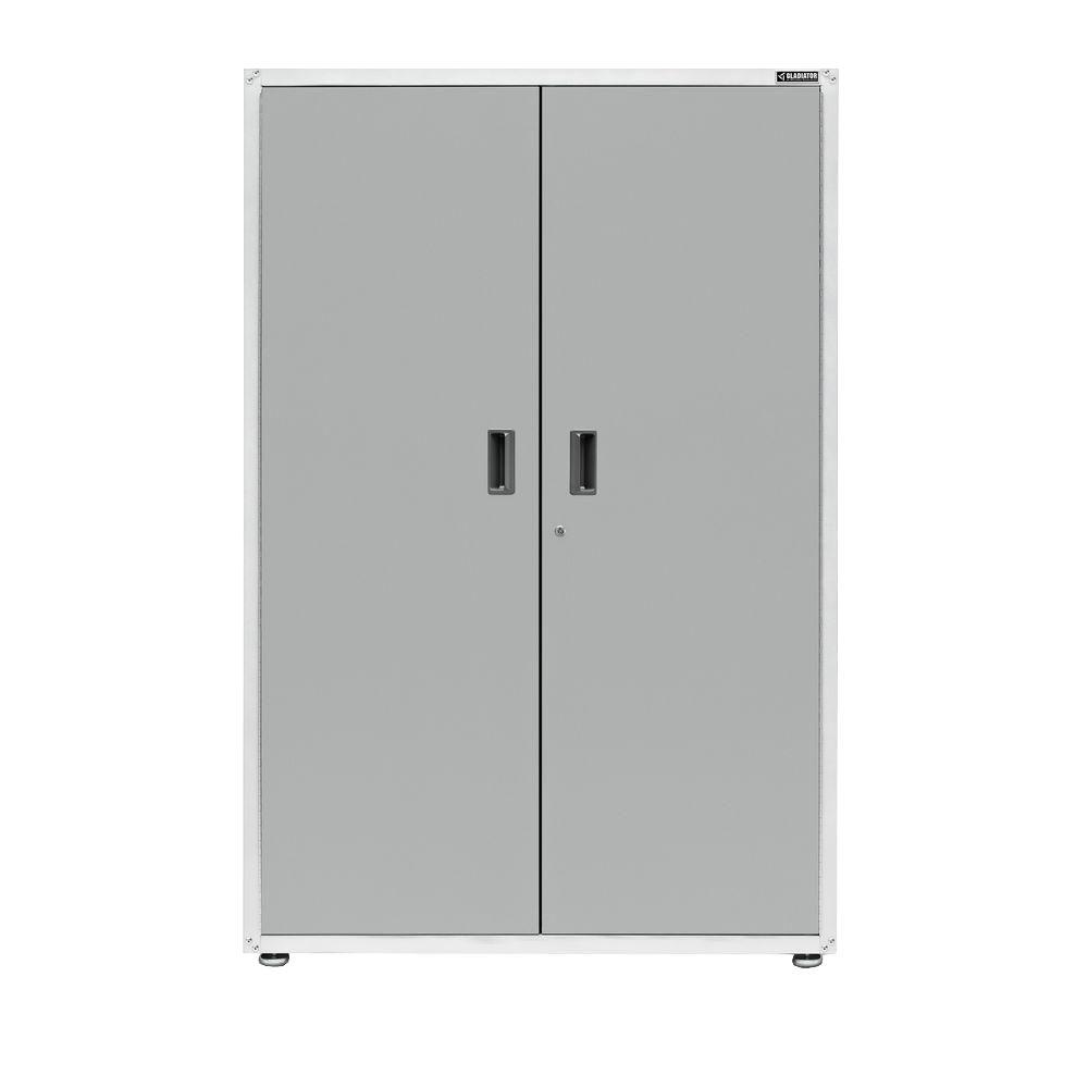 Gladiator Ready to Assemble 72 in. H x 48 in. W x 18 in. D Steel Freestanding Garage Cabinet in White