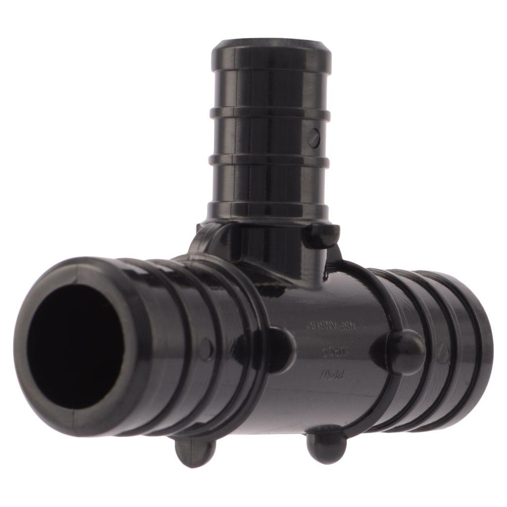 Sharkbite 3 4 In X 1 2 Plastic Pex Barb Sharkbite 3 4 In X 1 2 Plastic Pex Barb Reducer Tee 5 Pack Up412a5 The Home Depot