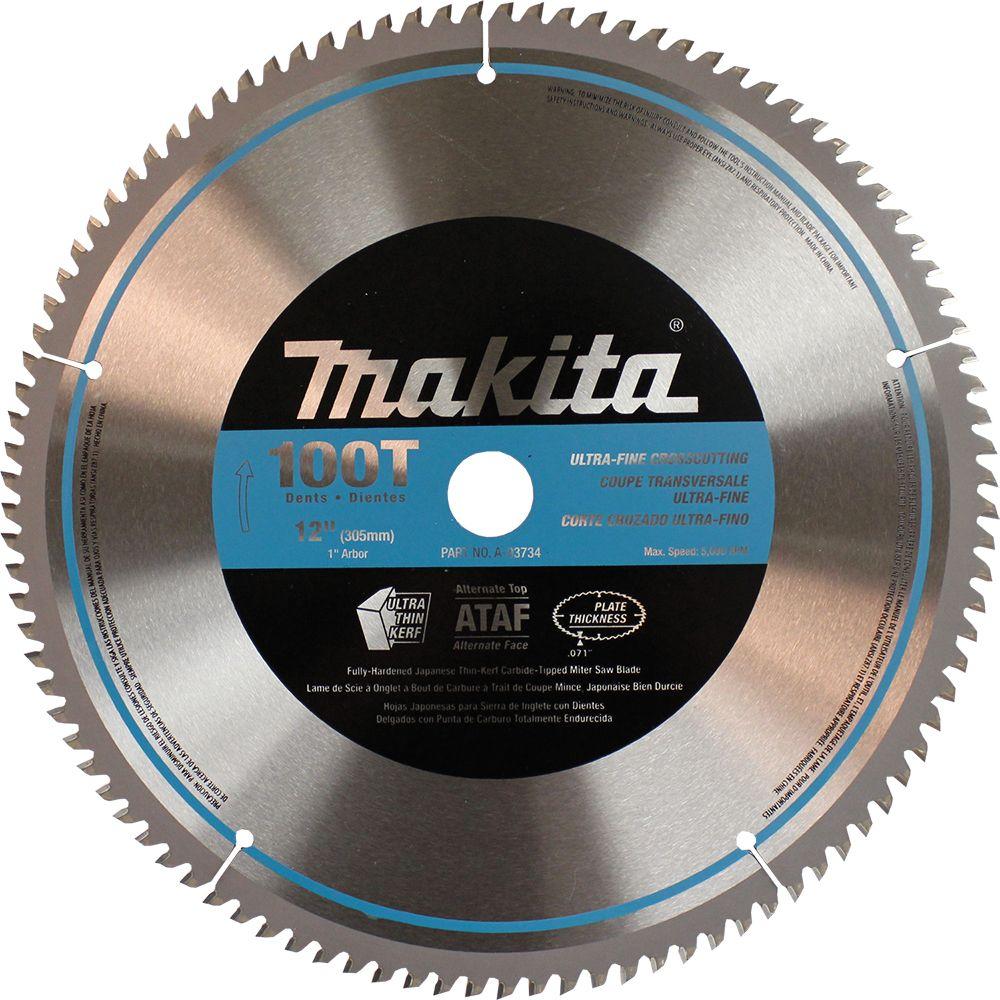 Makita 12 in. x 1 in. 100Teeth MicroPolished Miter Saw BladeA93734