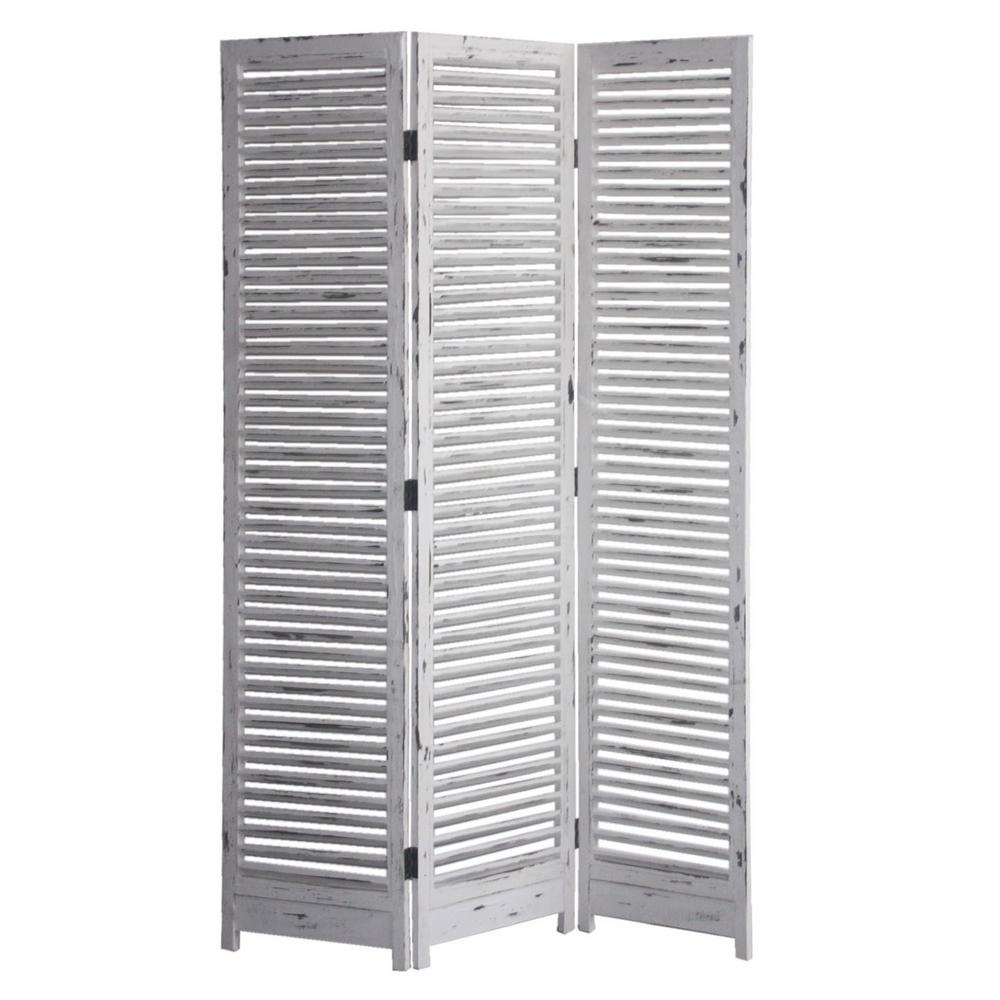 French Country 6 Ft White 3 Panel Room Divider French Country 6 Ft White 3 Panel Room Divider