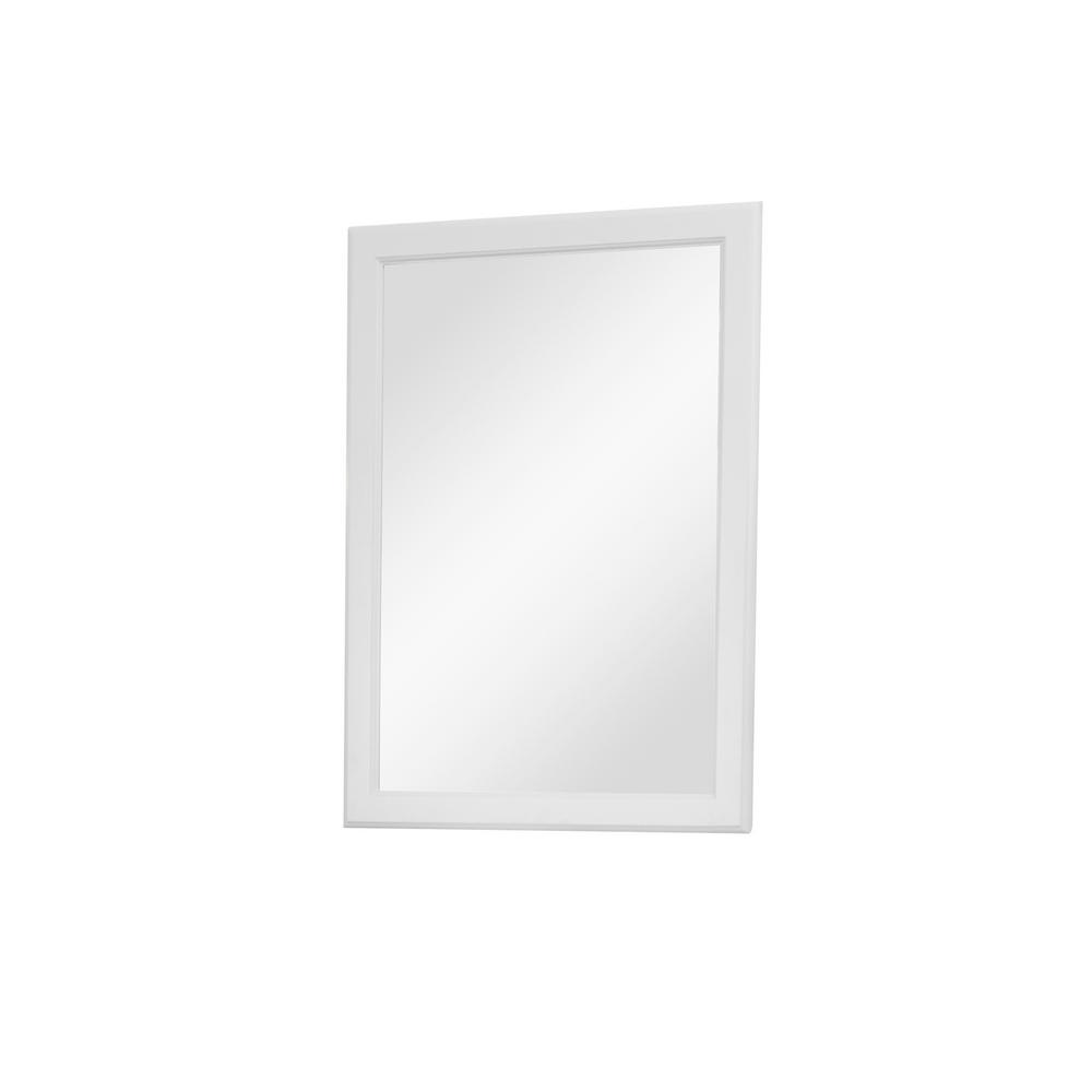 CASAINC 24 in. W x 36 in. H Framed Wall Mirror Bathroom Mirror in Dove