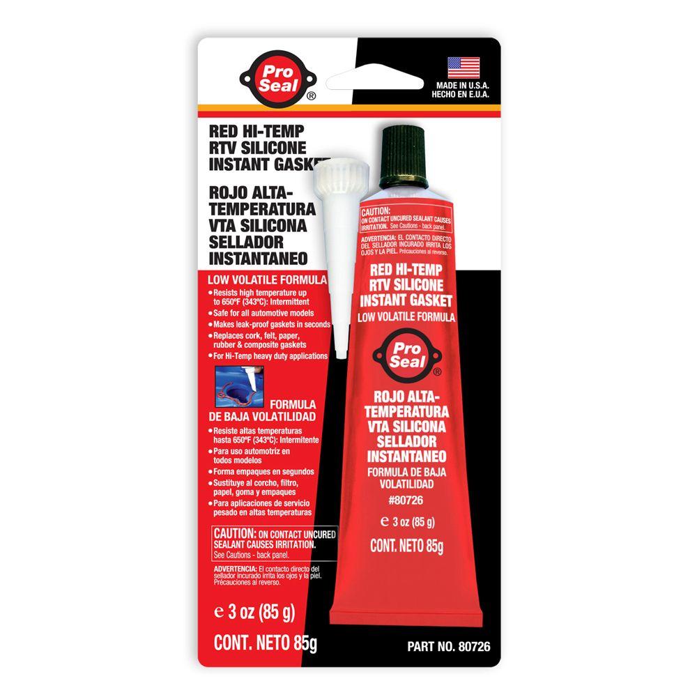 High Temp Sealant >> Proseal 3 Oz Red Hi Temp Rtv Silicone Instant Gasket 12 Pack High Temp Sealant >> Proseal 3 Oz Red Hi Temp Rtv Silicone Instant Gasket 12 Pack