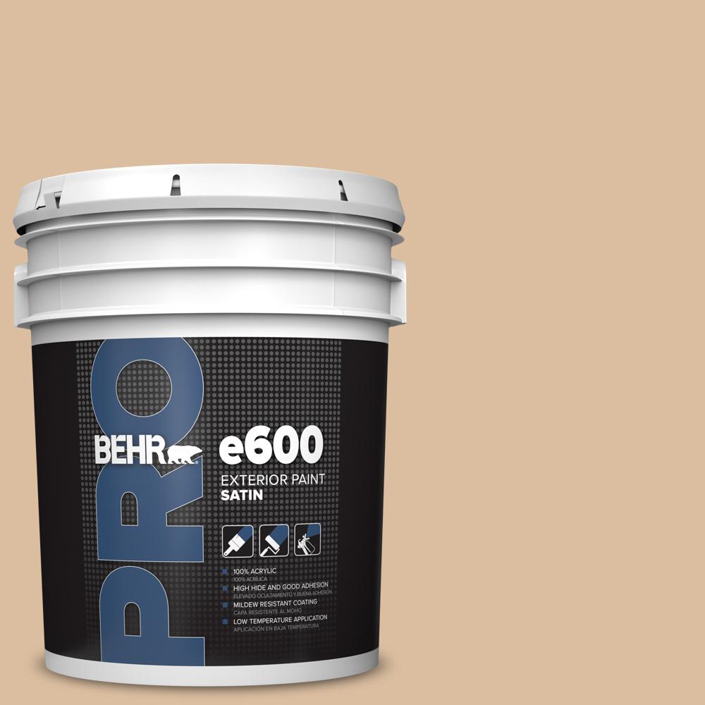 BEHR PRO 5 gal. PPU414 Renoir Bisque Satin Enamel BEHR PRO 5 gal. PPU414 Renoir Bisque Satin Enamel