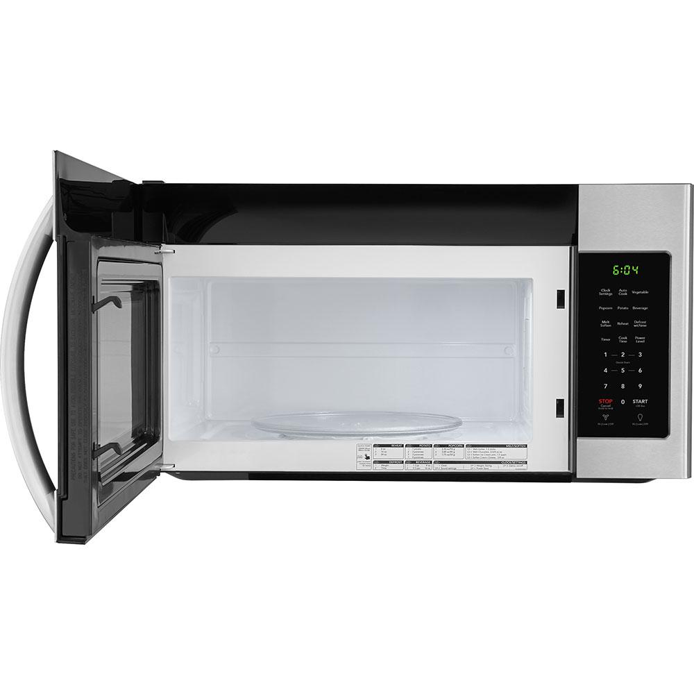 1000 Cooking Watts in Stainless Steel Frigidaire FFMV1745TS 30 Inch Over the Range Microwave Oven with 1.7 cu ft Capacity