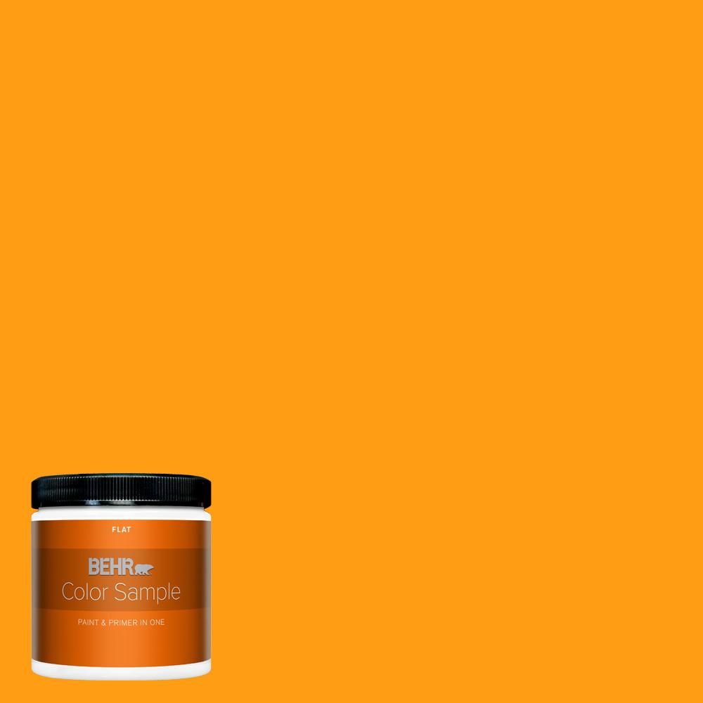 BEHR PREMIUM PLUS 8 oz. SG290 Orange Peel Flat Interior Paint and