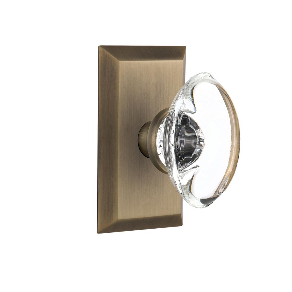 Nostalgic Warehouse Studio Plate Double Dummy Oval Clear Crystal Glass