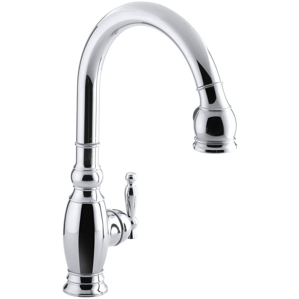 KOHLER Artifacts SingleHandle PullDown Sprayer Kitchen Faucet in