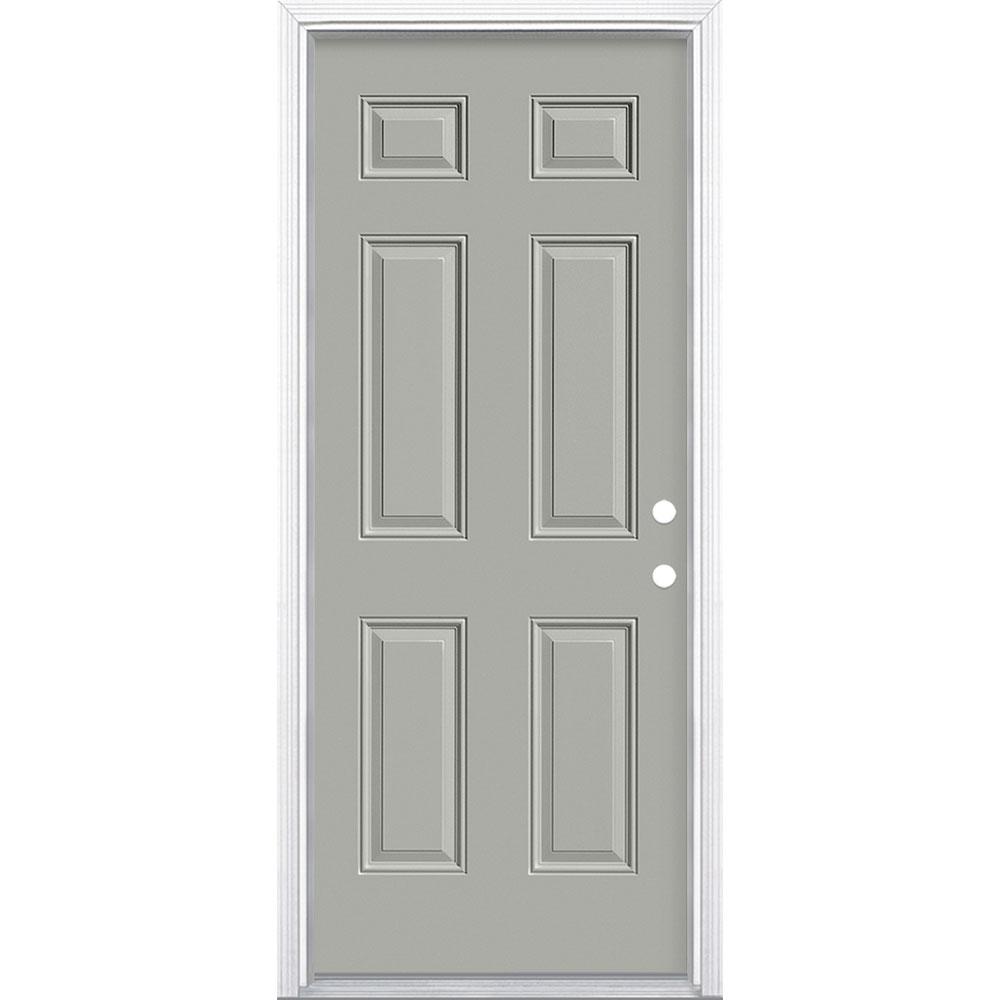 Masonite 32 in. x 80 in. 6Panel Left Hand Inswing Painted Masonite 32 in. x 80 in. 6Panel Left Hand Inswing Painted