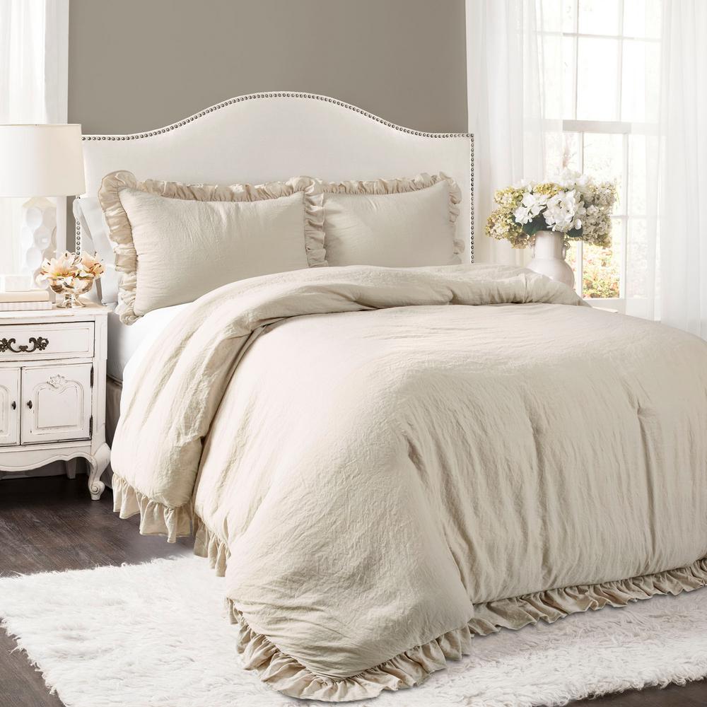 Lush Decor King 3pc Reyna Comforter & Sham Set Wheat