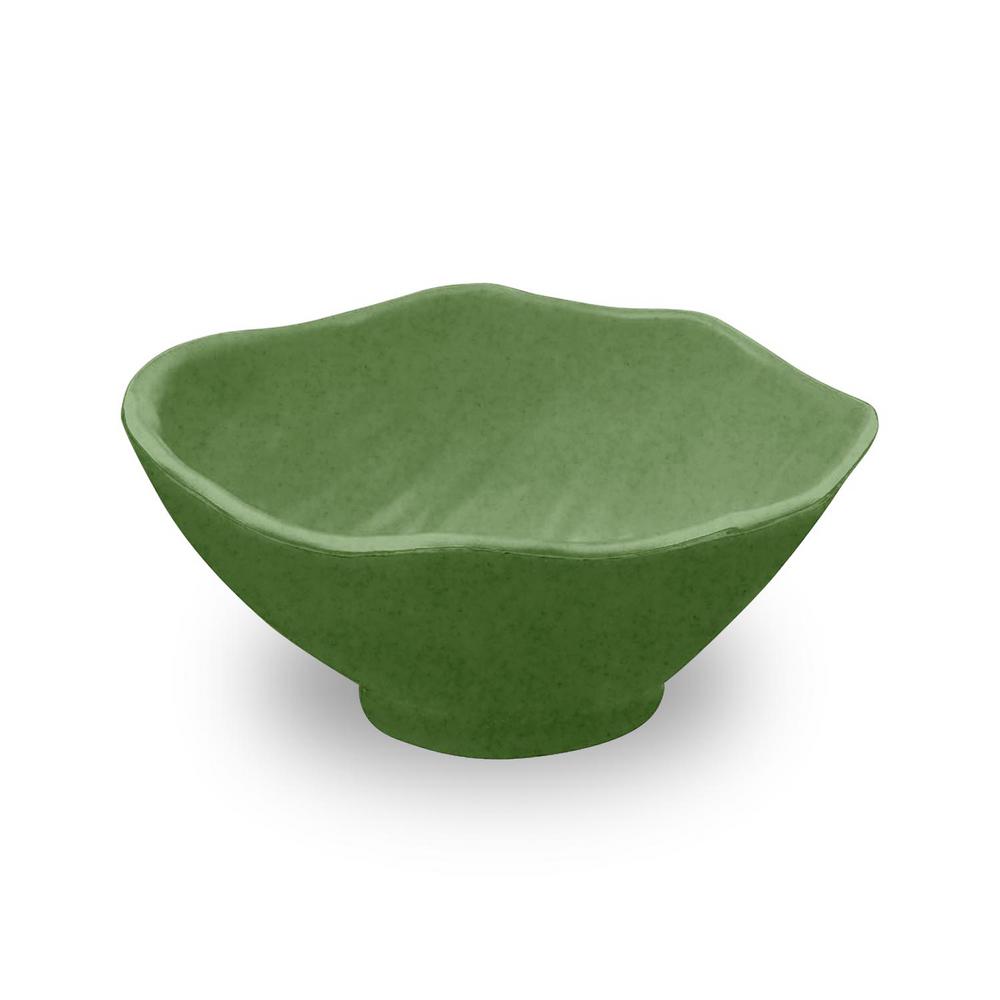 Amazon Leaf 4.3 in. Bamboo Leaf Dip Bowl (Set of 6), Recycled Green