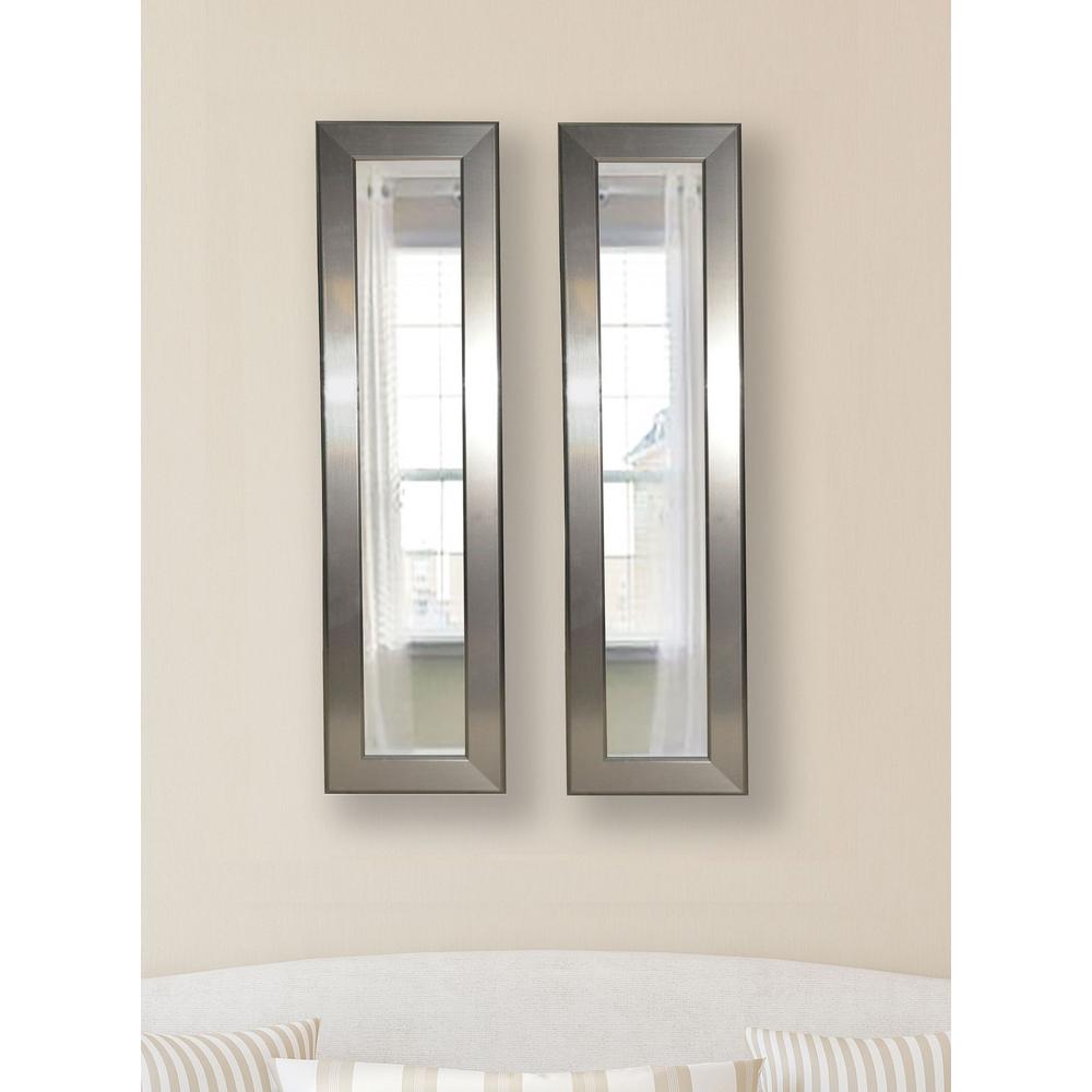 14 In X 38 Silver Rounded Wall Mirror Set Of 2 Panels - Wall Mirror Set Of 2 14 In X 38 Silver Rounded Wall Mirror Set Of 2 Panels - Wall Mirror Set Of 2