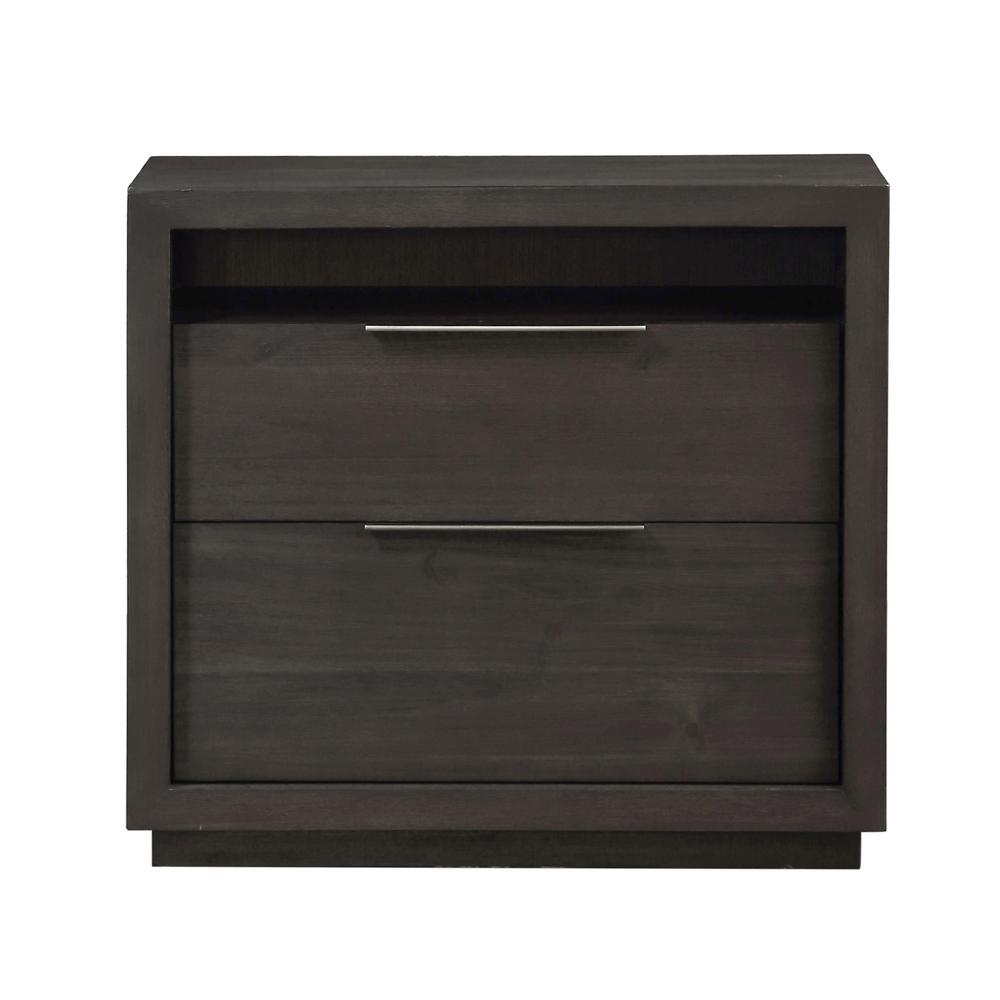 Unbranded Oxford 2 Drawer Basalt Grey Nightstand 29 In H X 32 In W X 16 In D Azu581 The Home Depot