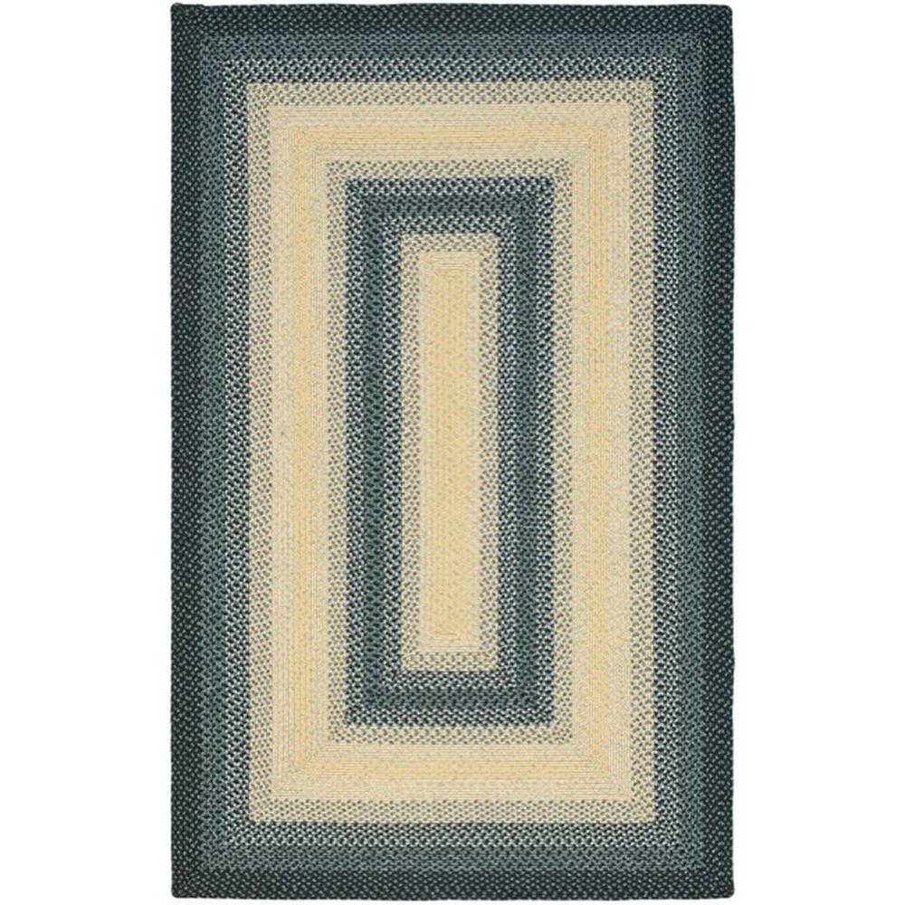 Safavieh Braided Black/Grey 8 ft. x 10 ft. Area Rug-BRD311A-8 - The ...