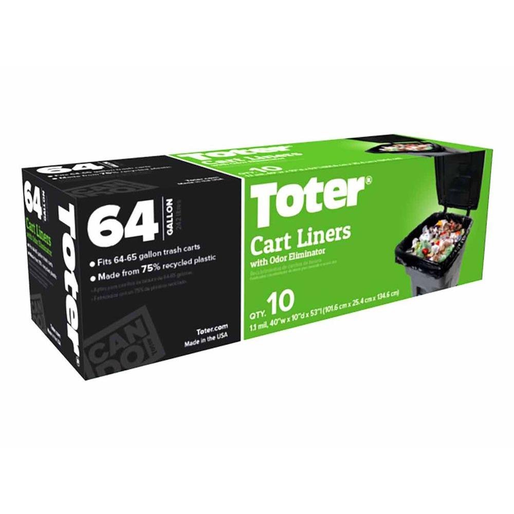 Toter 64 Gal Heavy Duty Cart Liners 10 Count Gb064 R1000 The Toter 64 Gal Heavy Duty Cart Liners 10 Count