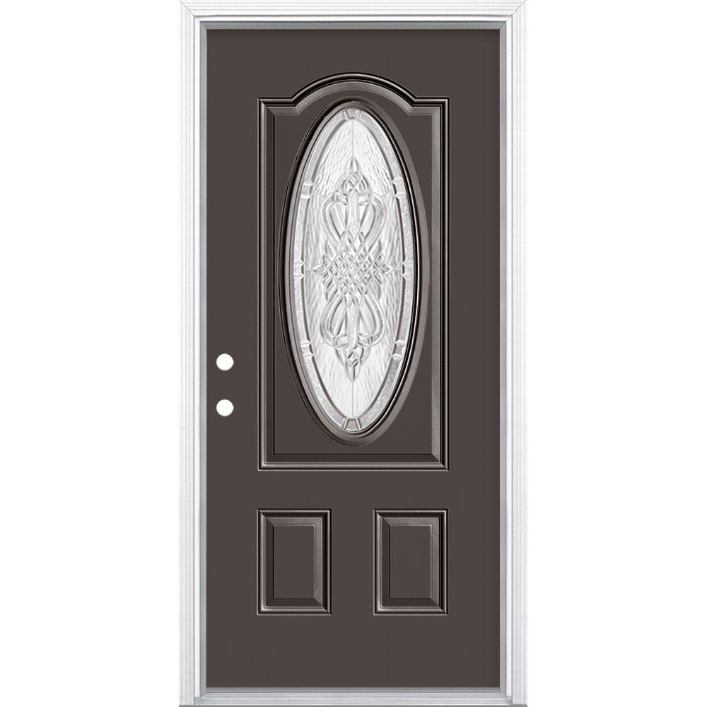 Masonite 36 In X 80 In New Haven 3 4 Oval Lite Right Hand