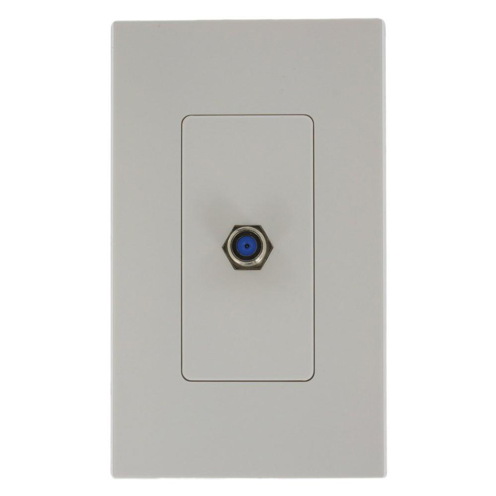 Leviton Decora Plus Plastic Adapter, CATV Jack, White80381W The