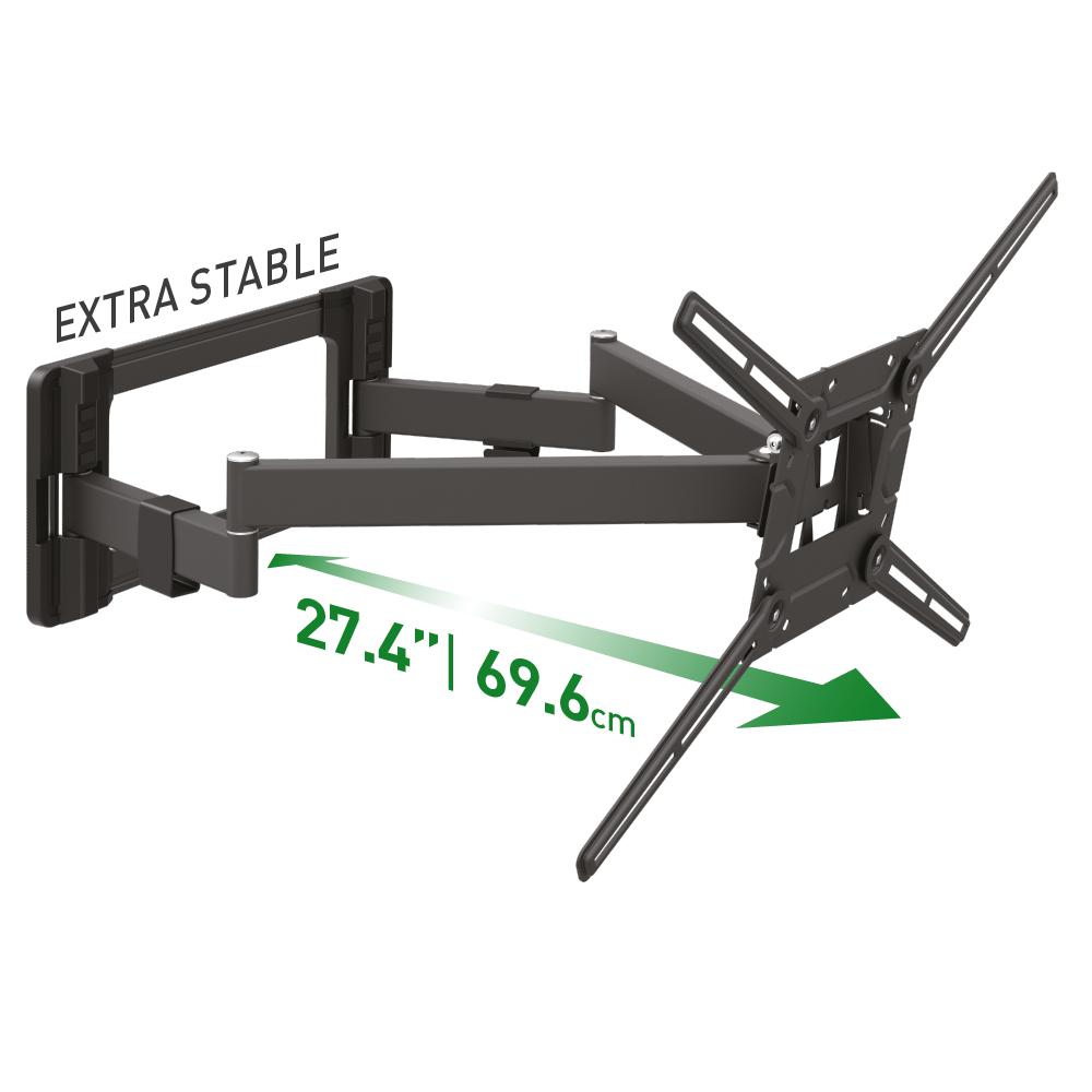 Barkan A Better Point Of View 40 In To 90 Full Motion 4 Movement Long Flat Curved Tv Wall Mount Black Extremely Extendable Ul Listed 4800 B The Home Depot - Extra Long Swing Arm Tv Mount Barkan A Better Point Of View 40 In To 90 Full Motion 4 Movement Long Flat Curved Tv Wall Mount Black Extremely Extendable Ul Listed 4800 B The Home Depot - Extra Long Swing Arm Tv Mount