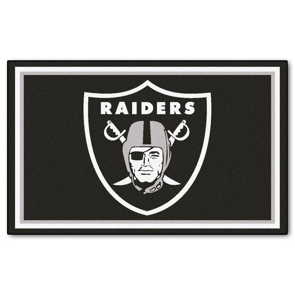 Fanmats Oakland Raiders 4 Ft X 6 Area Rug