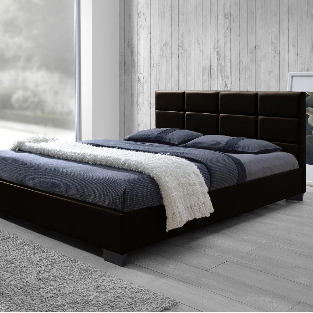 Baxton Studio Vivaldi Brown Full Upholstered Bed 28862 6679 Hd The Vivaldi Brown Full Upholstered Bed