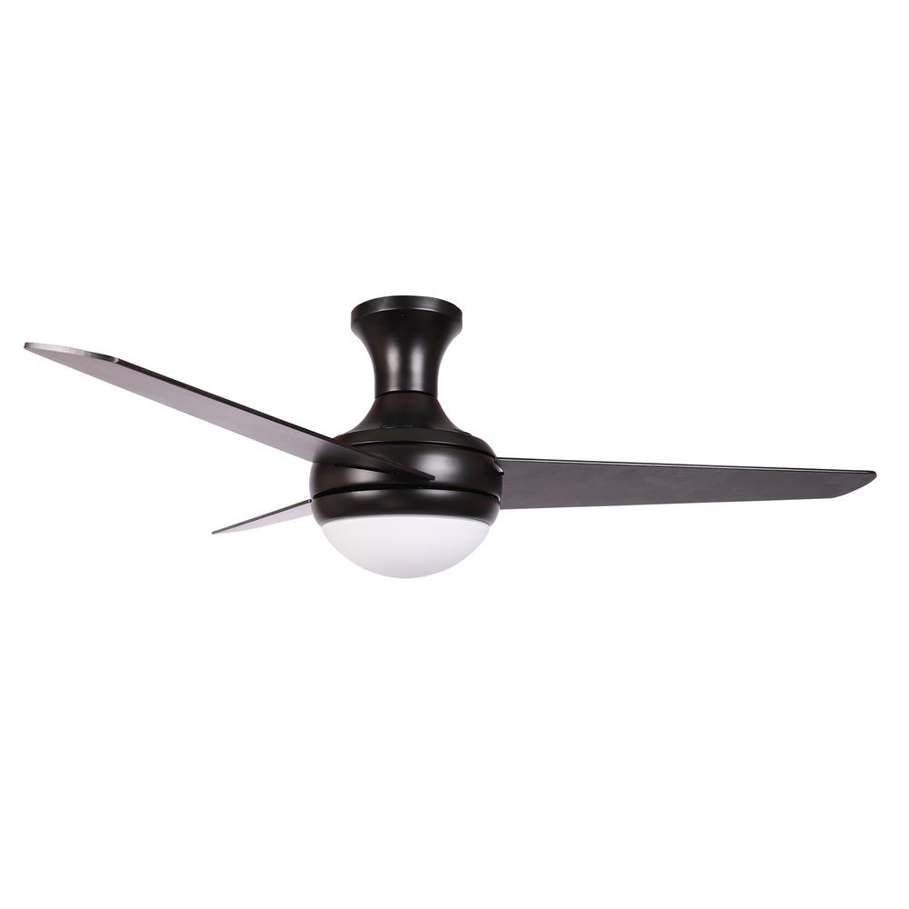 Aislee 48 In 3 Blade Black Ceiling Fan With Light Kit