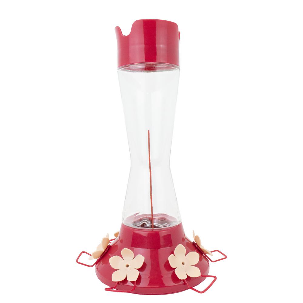 Perky Pet Top Fill Pinch Waist Glass Hummingbird Feeder 20 Oz