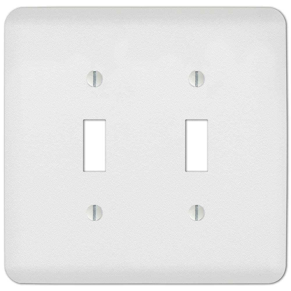 Hampton Bay Perry Steel 2Toggle Wall Plate, Paintable Textured White635TTWHB The Home Depot